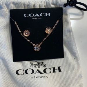 Coach earrings and necklace